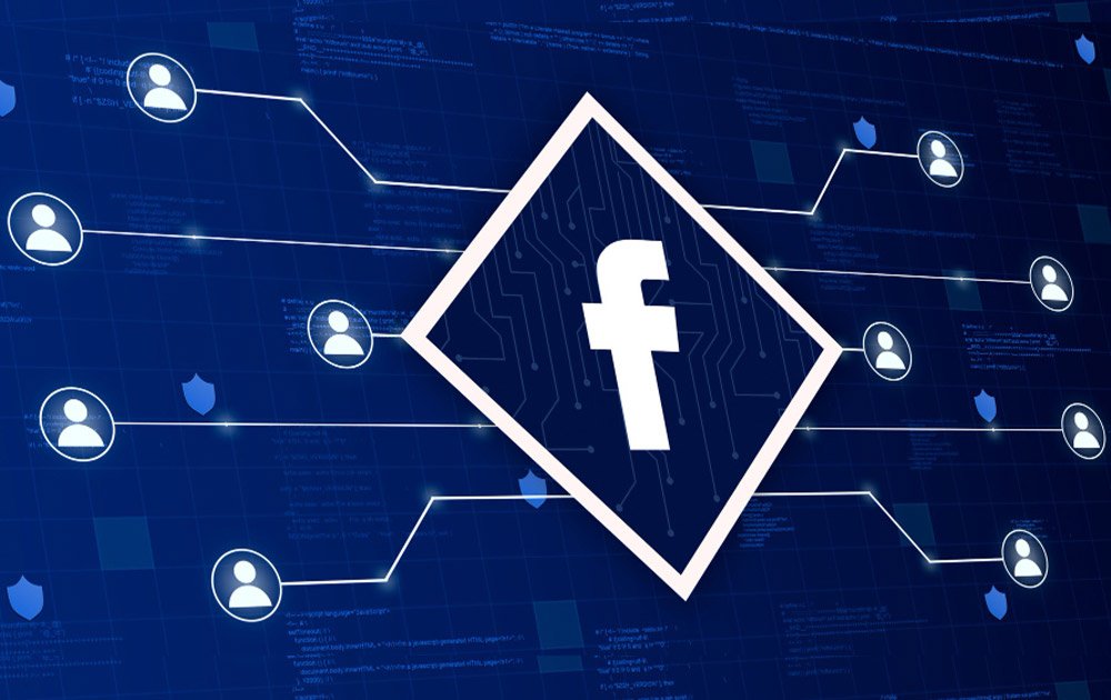 facebook logo with profile icon connected