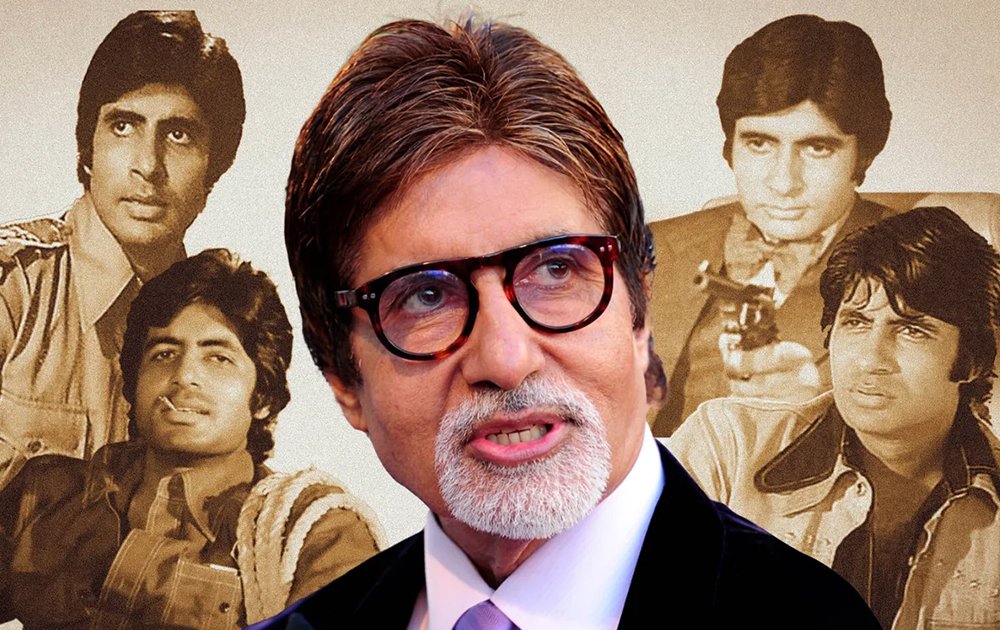 an image showing some movie  characters of Amitabh Bachchan - Telikoz 
