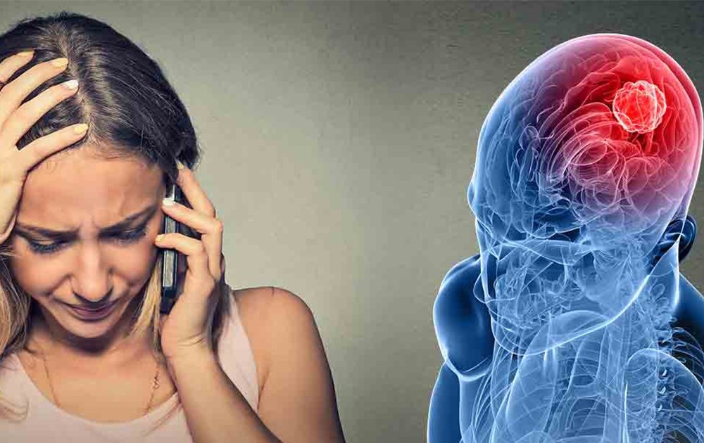 an image showing a woman suffering from severe head ache due to over usage of mobile calls - Telikoz  